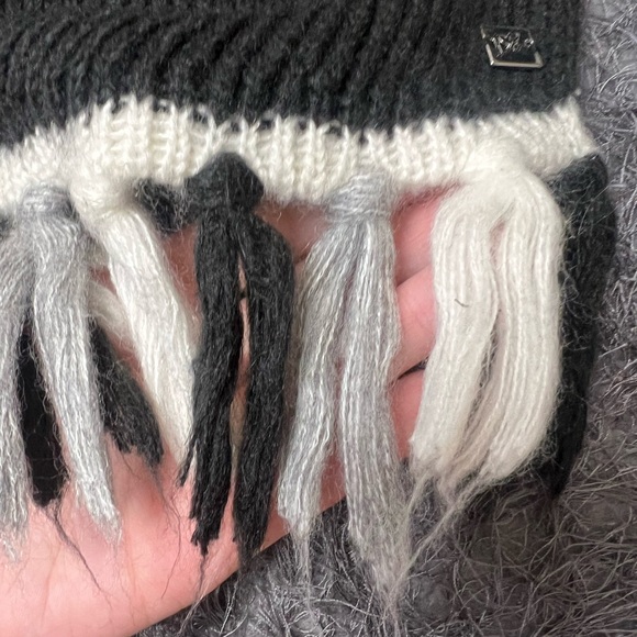 Black Winter Scarf with Fringe! - Picture 8 of 11